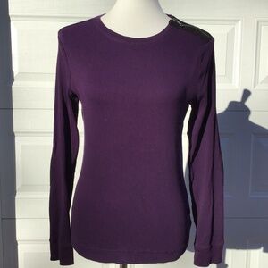 Lauren Jeans Co Lauren Ralph Lauren aubergine T shirt long sleeve